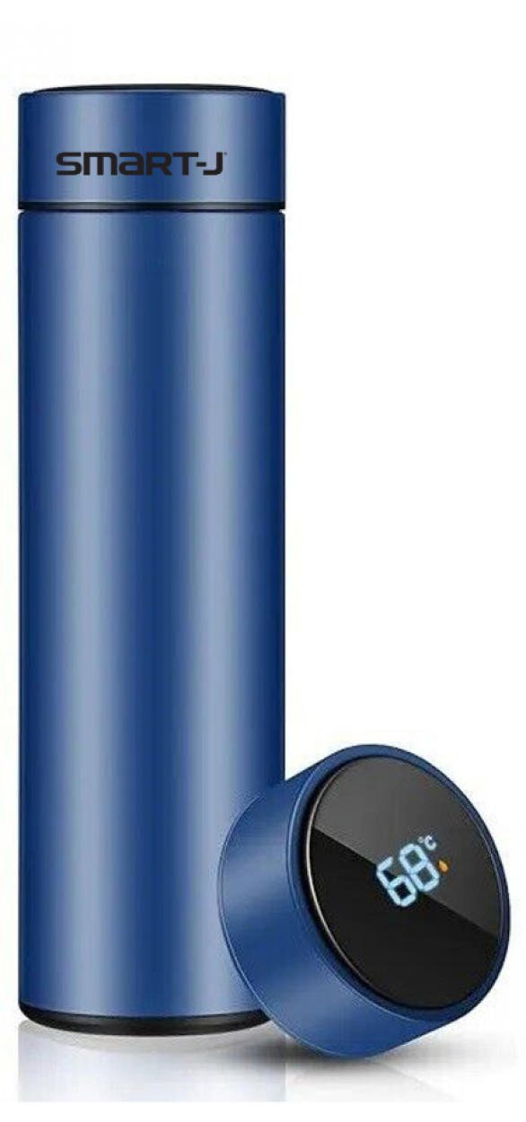 BORRACCIA CON TERMOMETRO 500ml BLU 53573