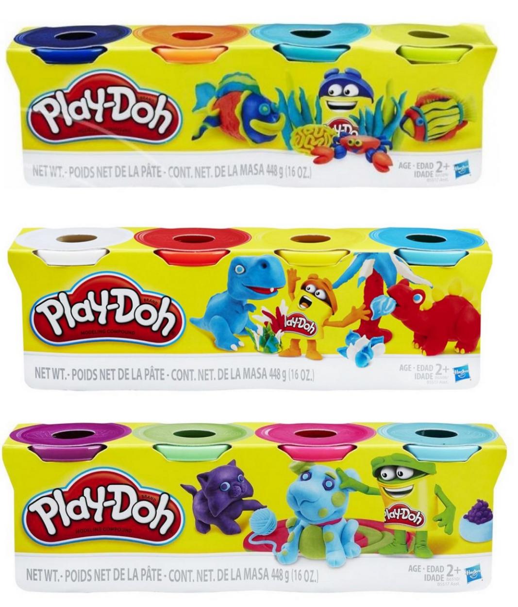 PLAY DOH 4 VASETTI PASTA DA MODELLARE 448g B551 R701 56758