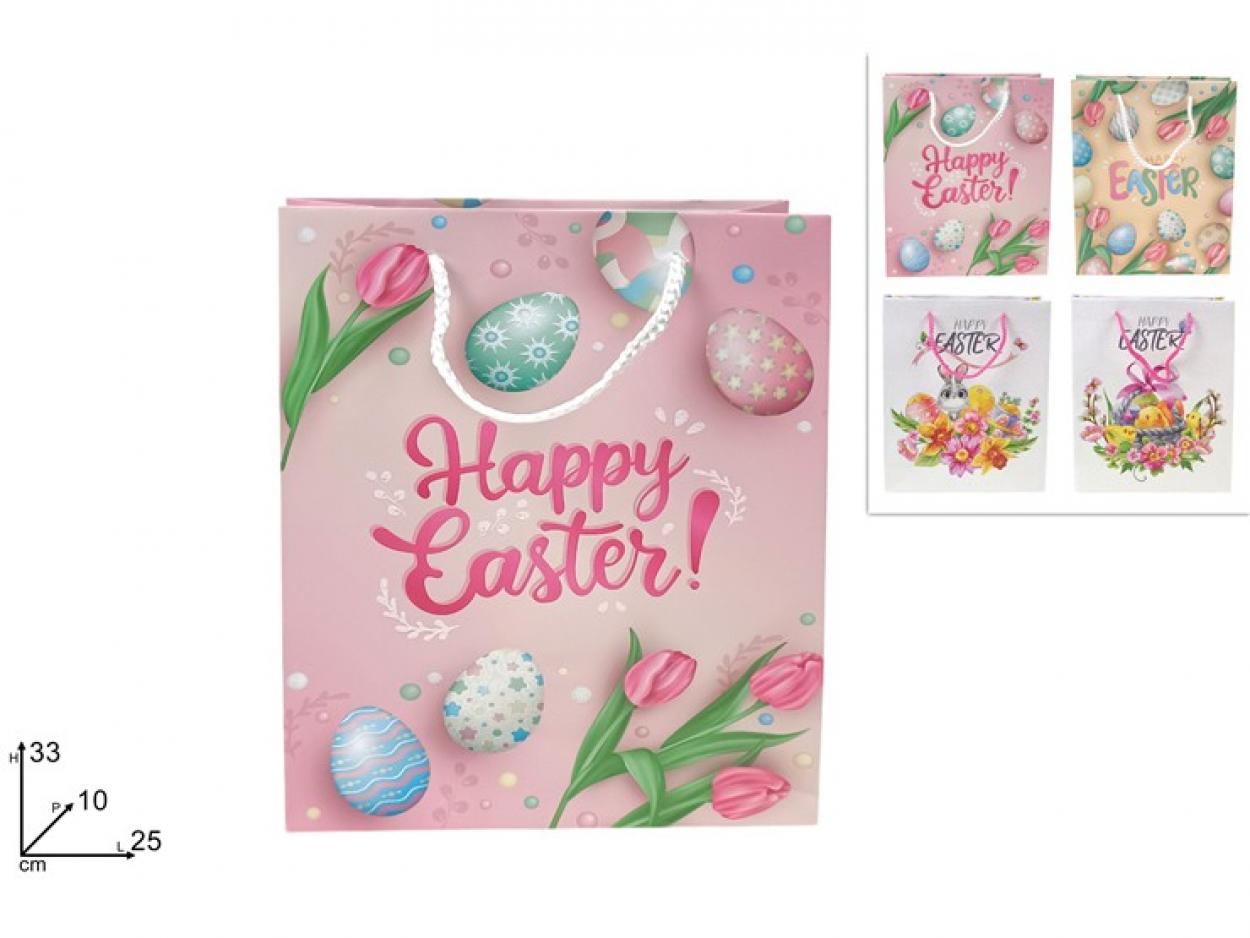 BUSTA REGALO SOGGETTI PASQUALI 33x25x9cm 533907 40649