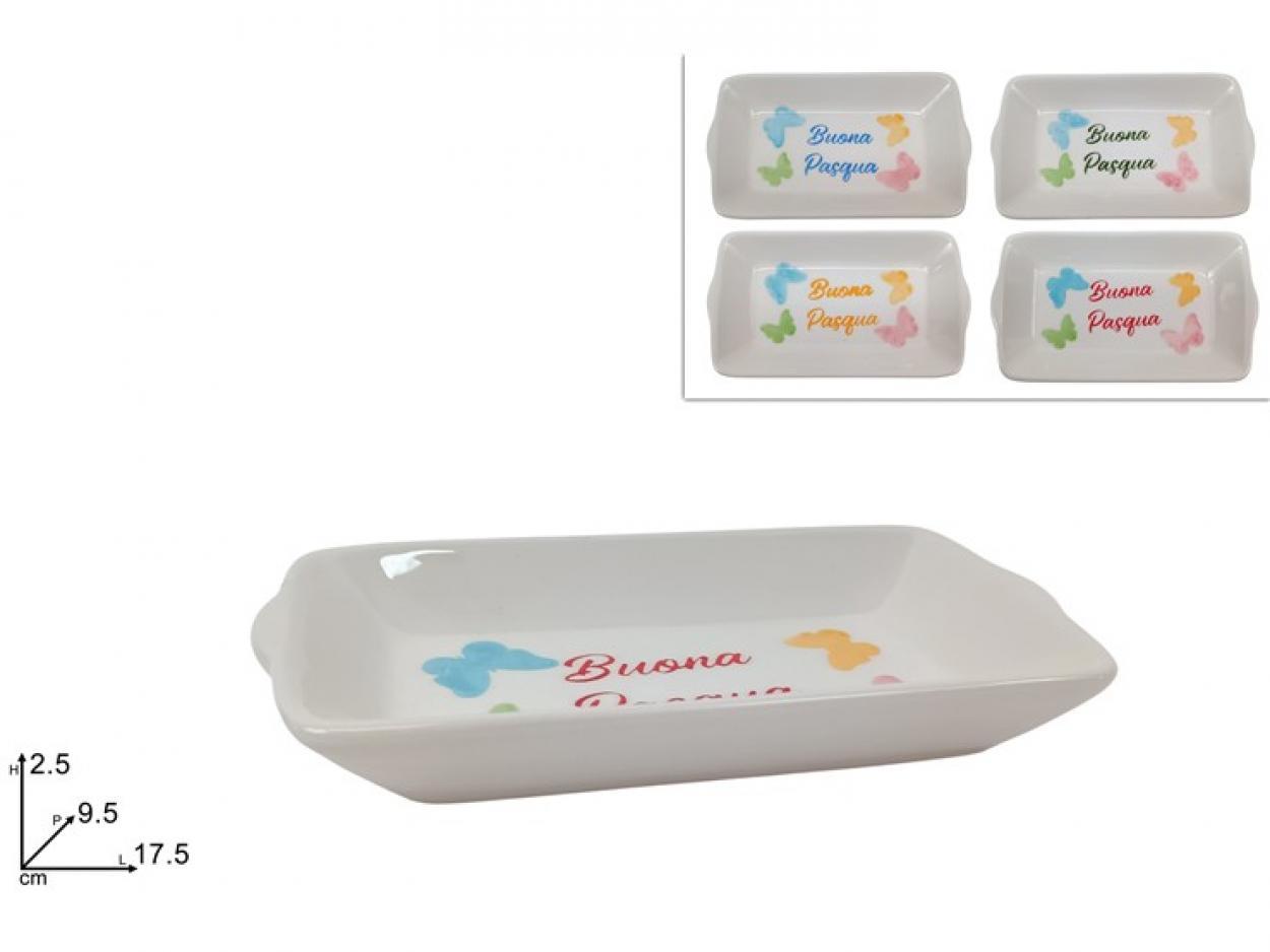 CIOTOLA RETTANGOLARE BUONA PASQUA IN CERAMICA 434193 40649