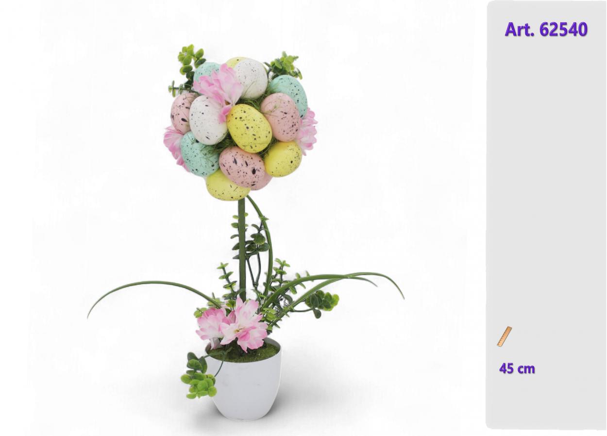 ALBERELLO CON UOVA E VASETTO PLASTICA 162540 52548