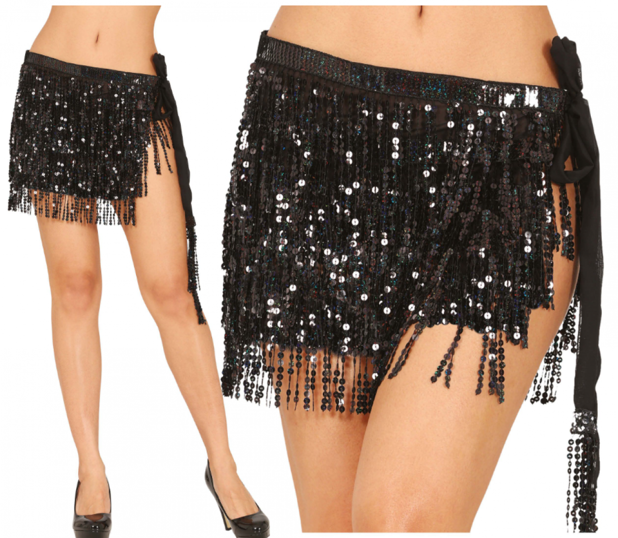 GONNA GIRO VITA CON PAILLETTES NERA 27205 52833