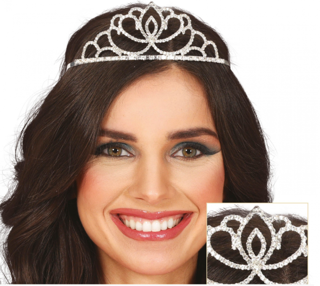 TIARA ARGENTO CON STRAS METALLO 23007 52833