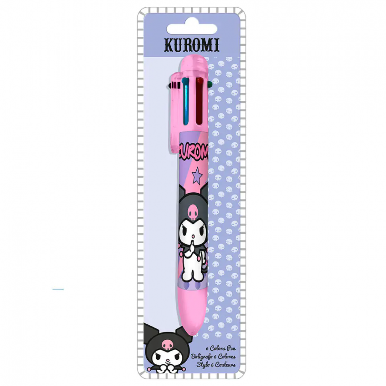 KU00016 BOLIGRAFO 6 COLORES KUROMI 40809