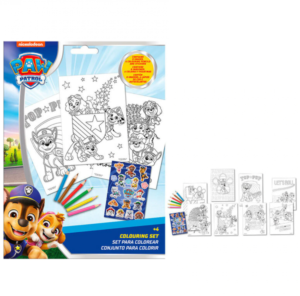 PW20005 SET DE COLOREAR CON STICKERS PAW PATROL 40809