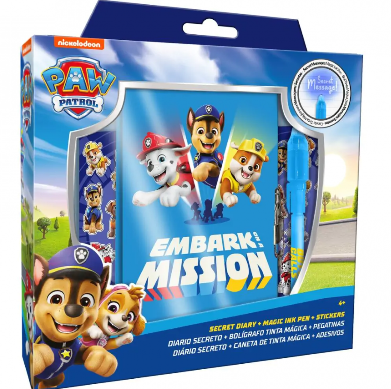 PW19996 DIARIO CON BOLIGRAFO MAGICO PAW PATROL 40809