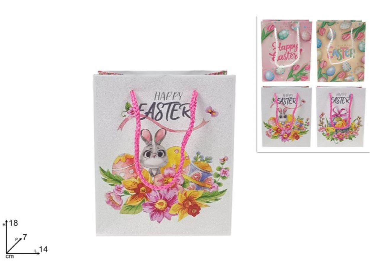 BUSTA REGALO SOGGETTI PASQUALI 18x14x7cm 533877 40649