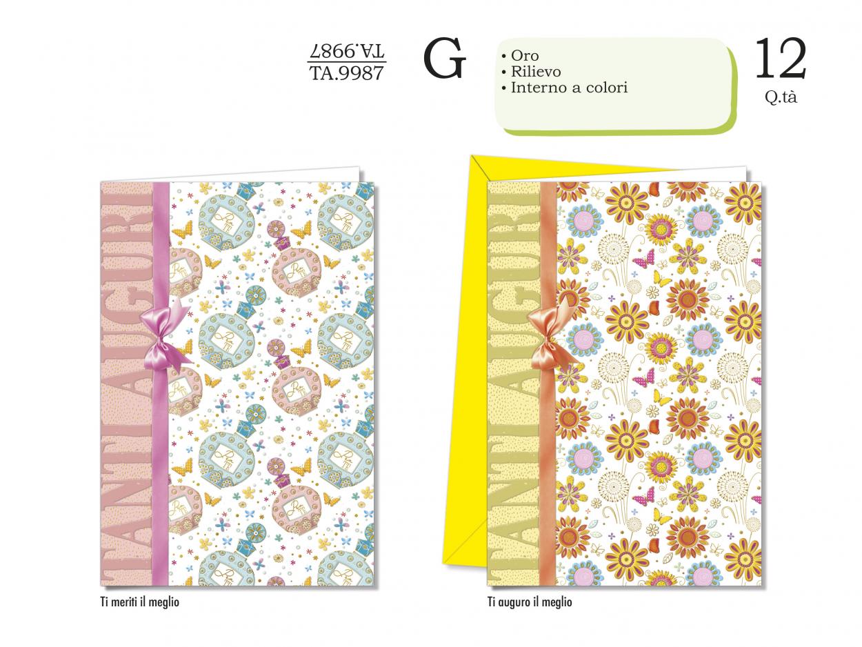 TA9987 BIGLIETTI AUGURI FEMMINILE 40631
