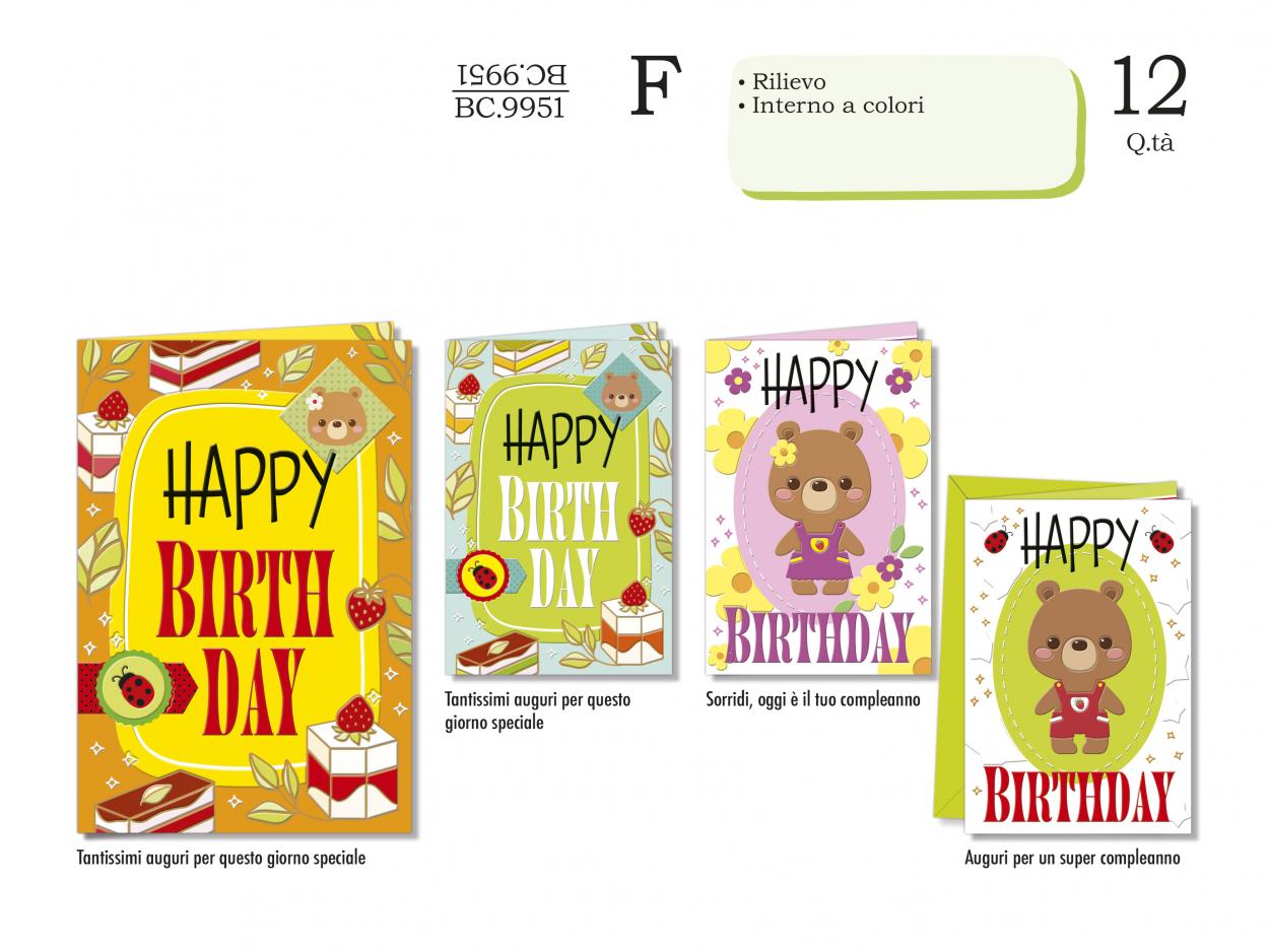 BC9951 BIGLIETTI COMPLEANNO BAMBINI 40631