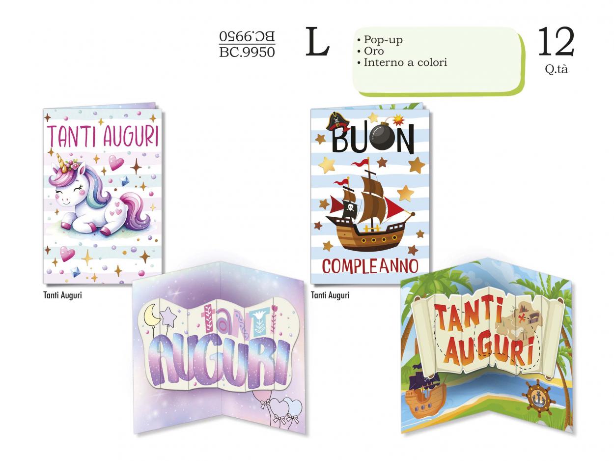 BC9950 BIGLIETTI COMPLEANNO BAMBINI POP UP 40631