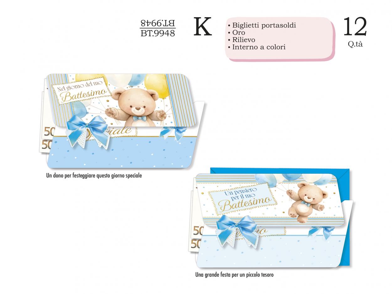 BT9948 PORTASOLDI BATTESIMO AZZURRO 40631
