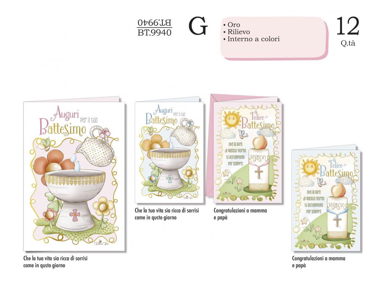 BT9940 BIGLIETTI BATTESIMO 40631