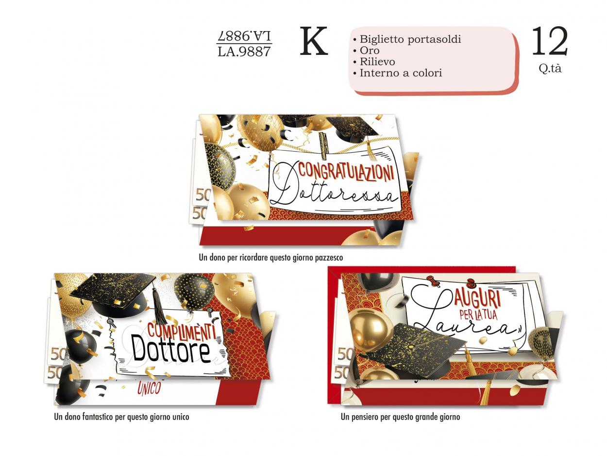 LA9887 PORTASOLDI LAUREA 40631