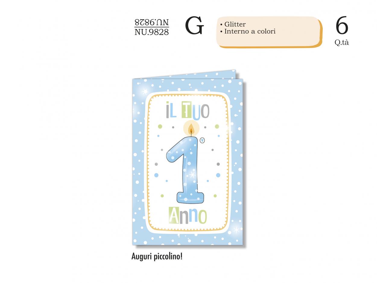 NU9828 BIGLIETTI NUMERI BAMBINI POIS 1 LUI 40631