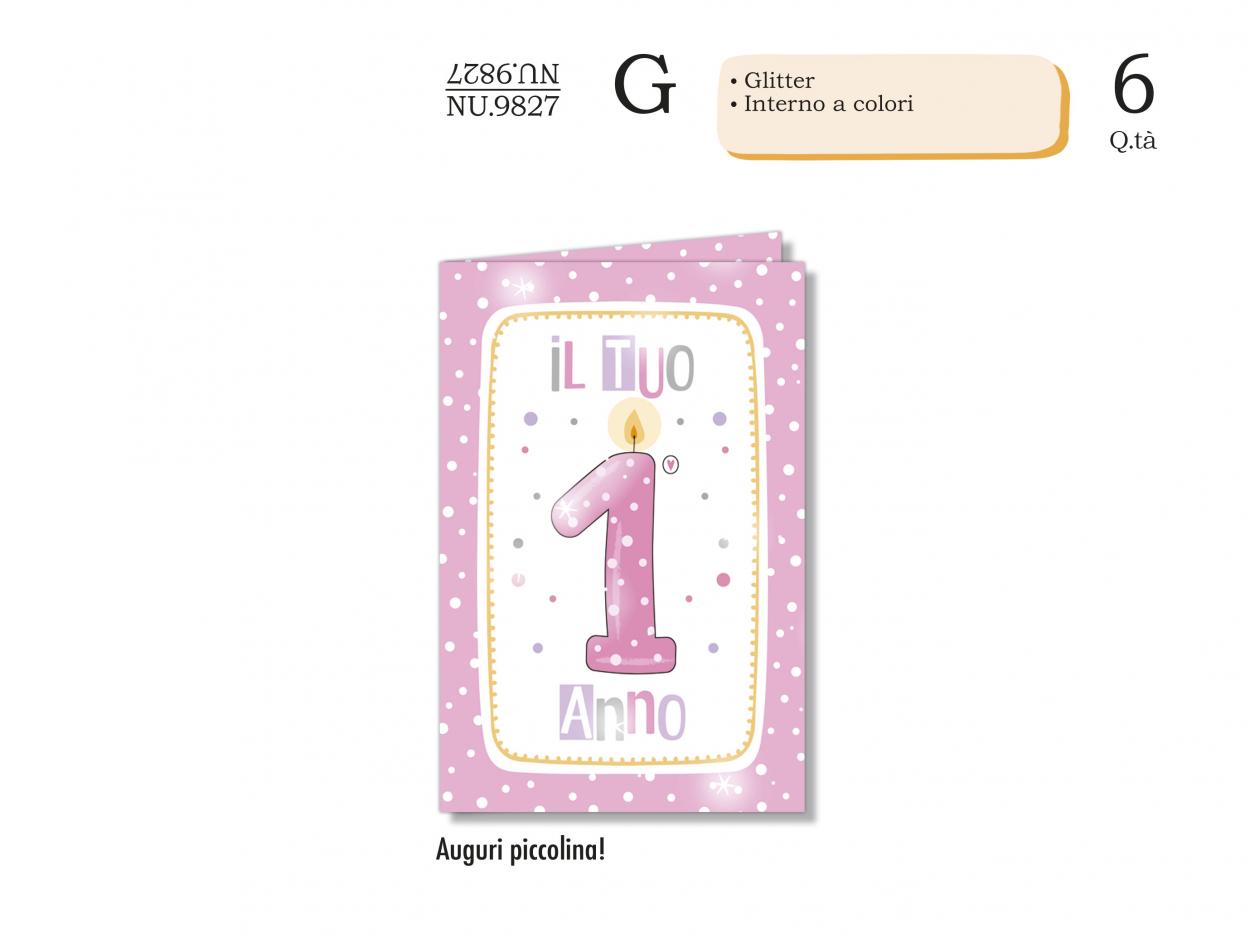 NU9827 BIGLIETTI NUMERI BAMBINI POIS 1 LEI 40631