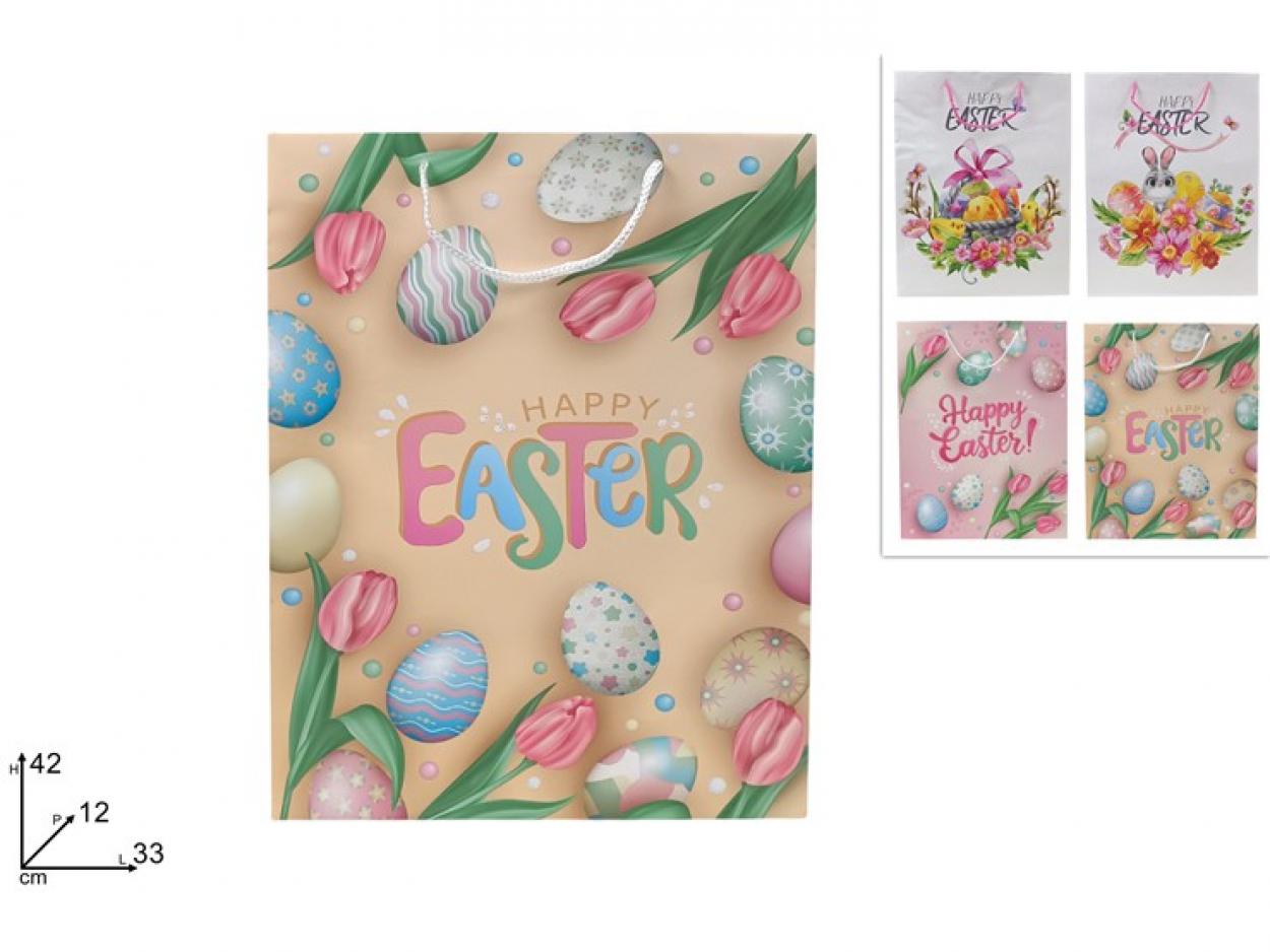 BUSTA REGALO SOGGETTI PASQUALI 42x33x10cm 533921 40649