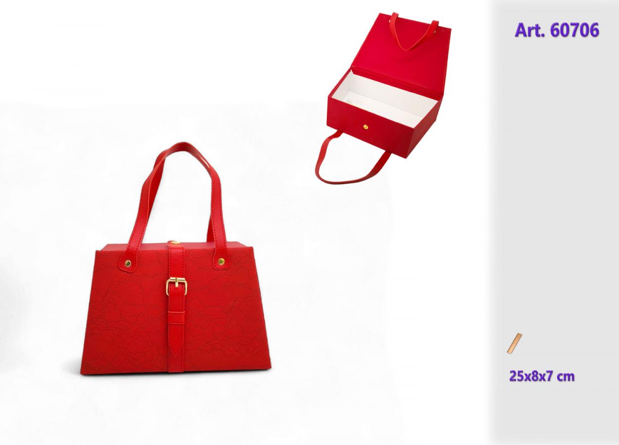 BORSA CARTA CON MANICI ROSSO 160706 52548