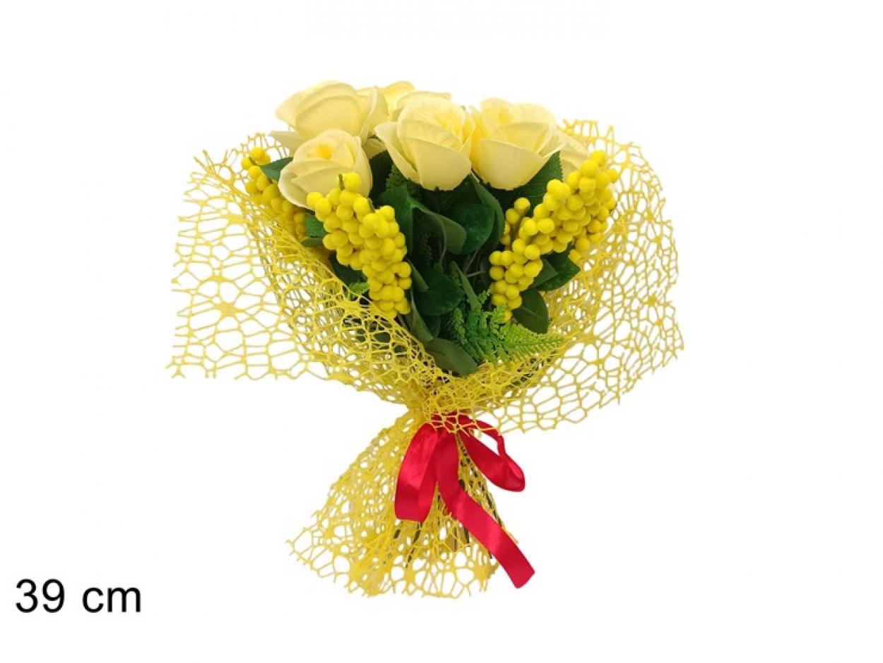 MAZZO ROSE GIALLE CON MIMOSE 685020 40649