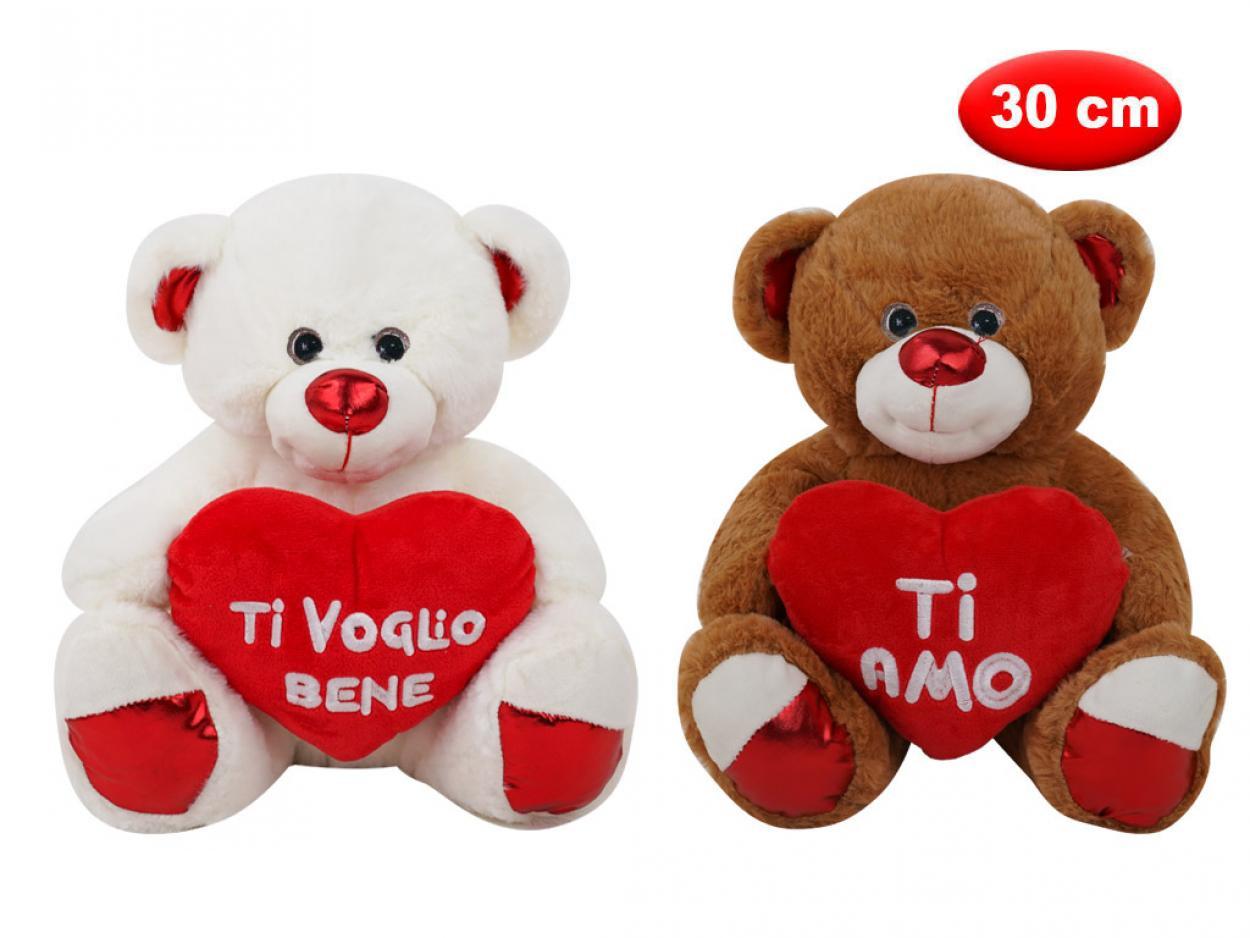 PELUCHE ORSETTO CON CUORE MORBIDO 30cm 169544 41272