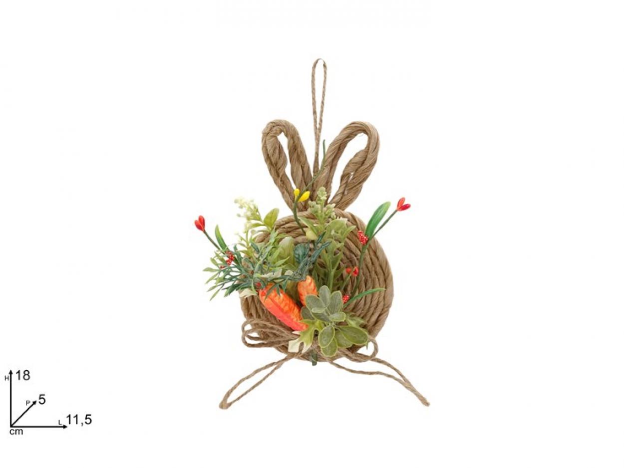 APPENDINO CORDA INTRECCIATA 18cm DECORATO CON CAROTE 427980 40649