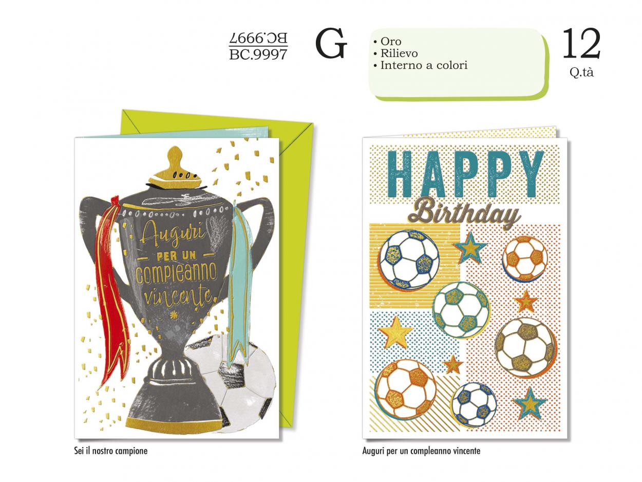 BC9997 BIGLIETTI COMPLEANNO SPORT 40631