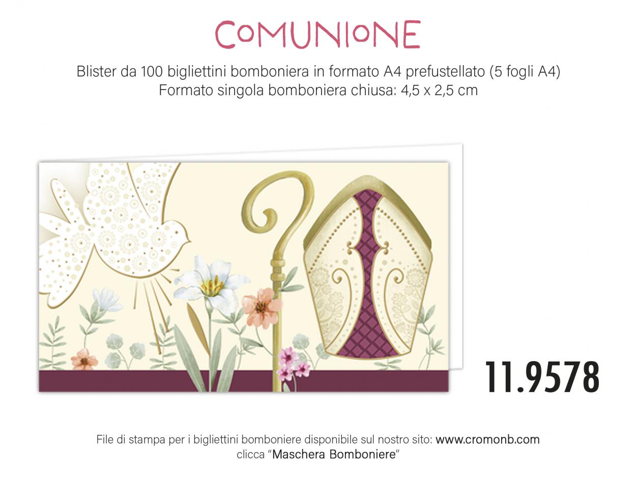 CONFEZIONE DA 100 BOMBONIERE CRESIMA 119578 40631