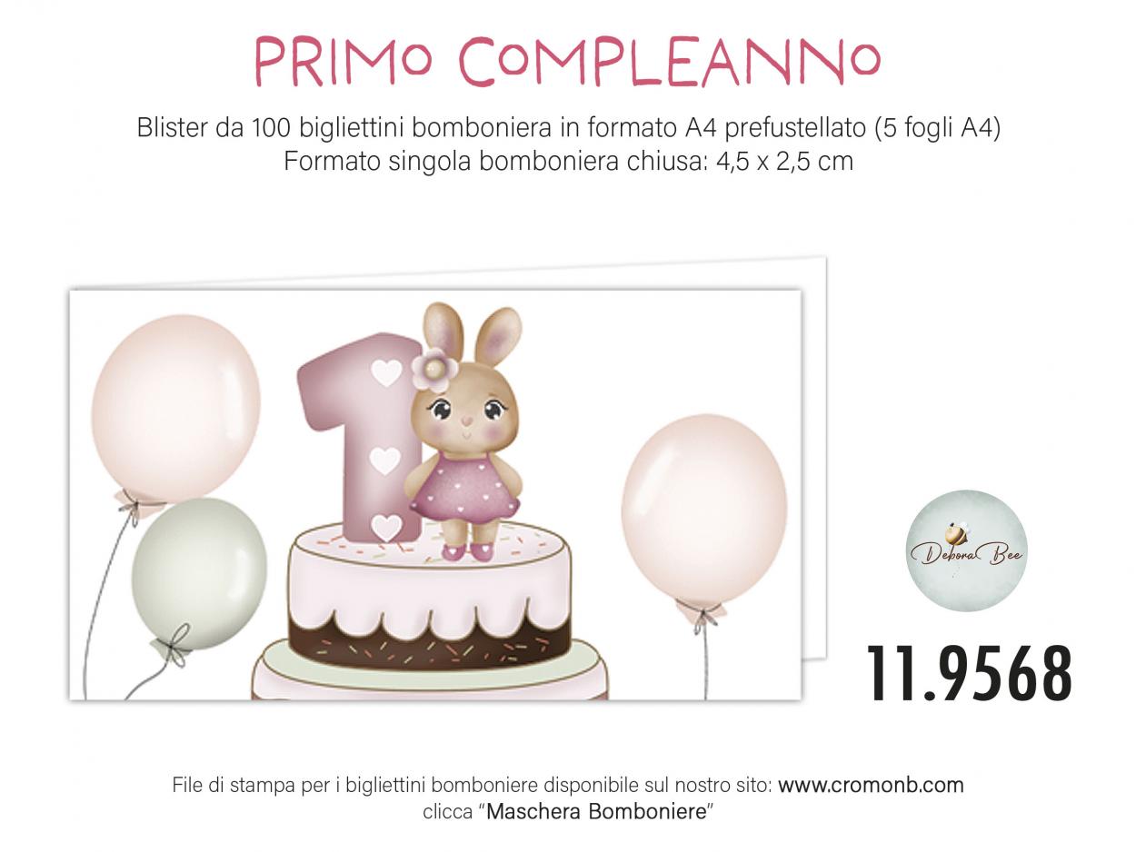 CONFEZIONE DA 100 BOMBONIERE PRIMO COMPLEANNO 119568 40631