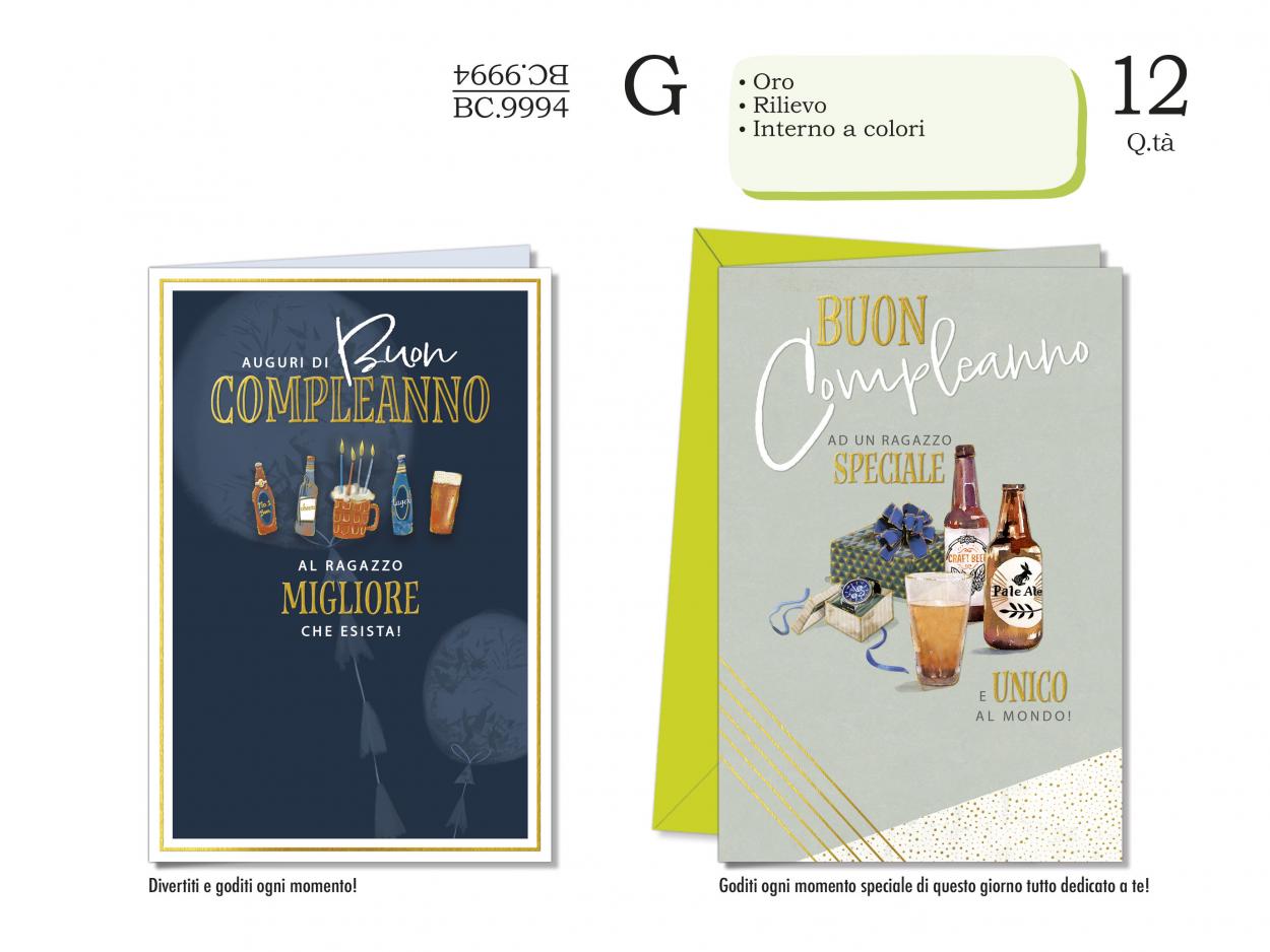 BC9994 BIGLIETTI COMPLEANNO MASCHILE 40631