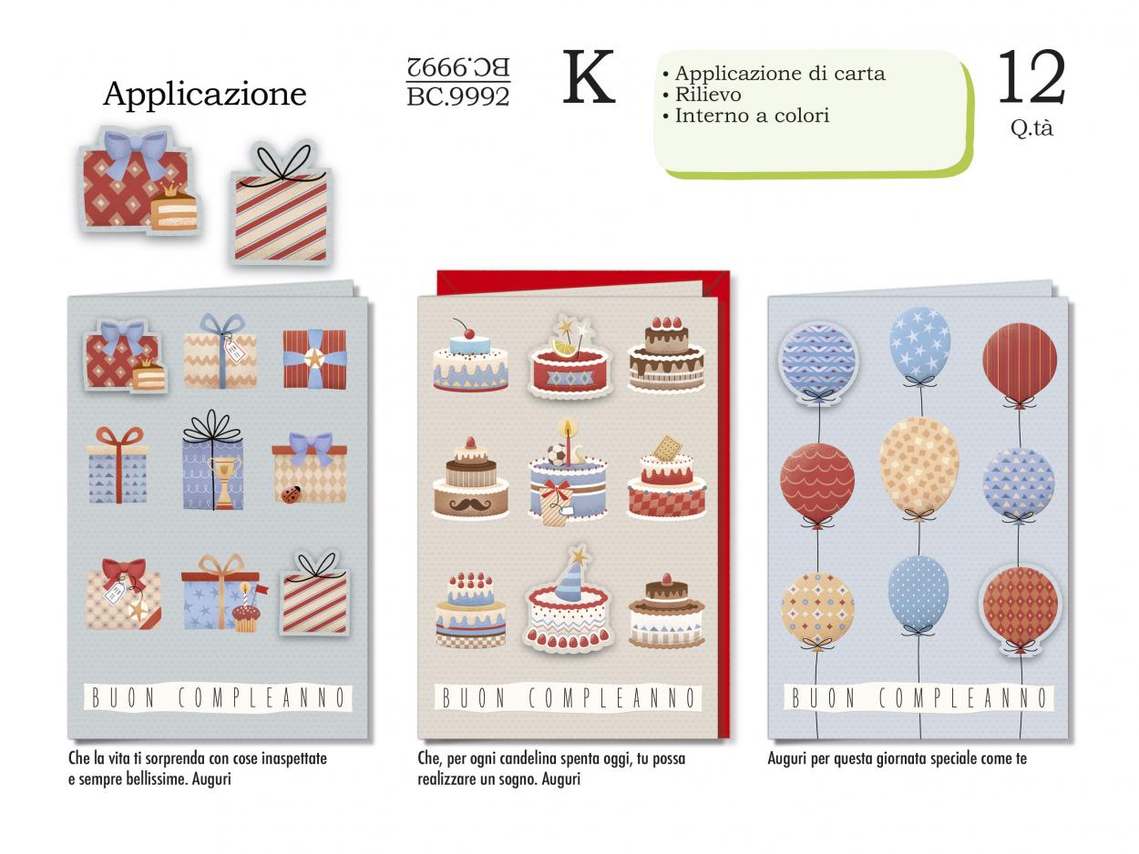 BC9992 BIGLIETTI COMPLEANNO MASCHILE CON APPLICAZIONE 40631