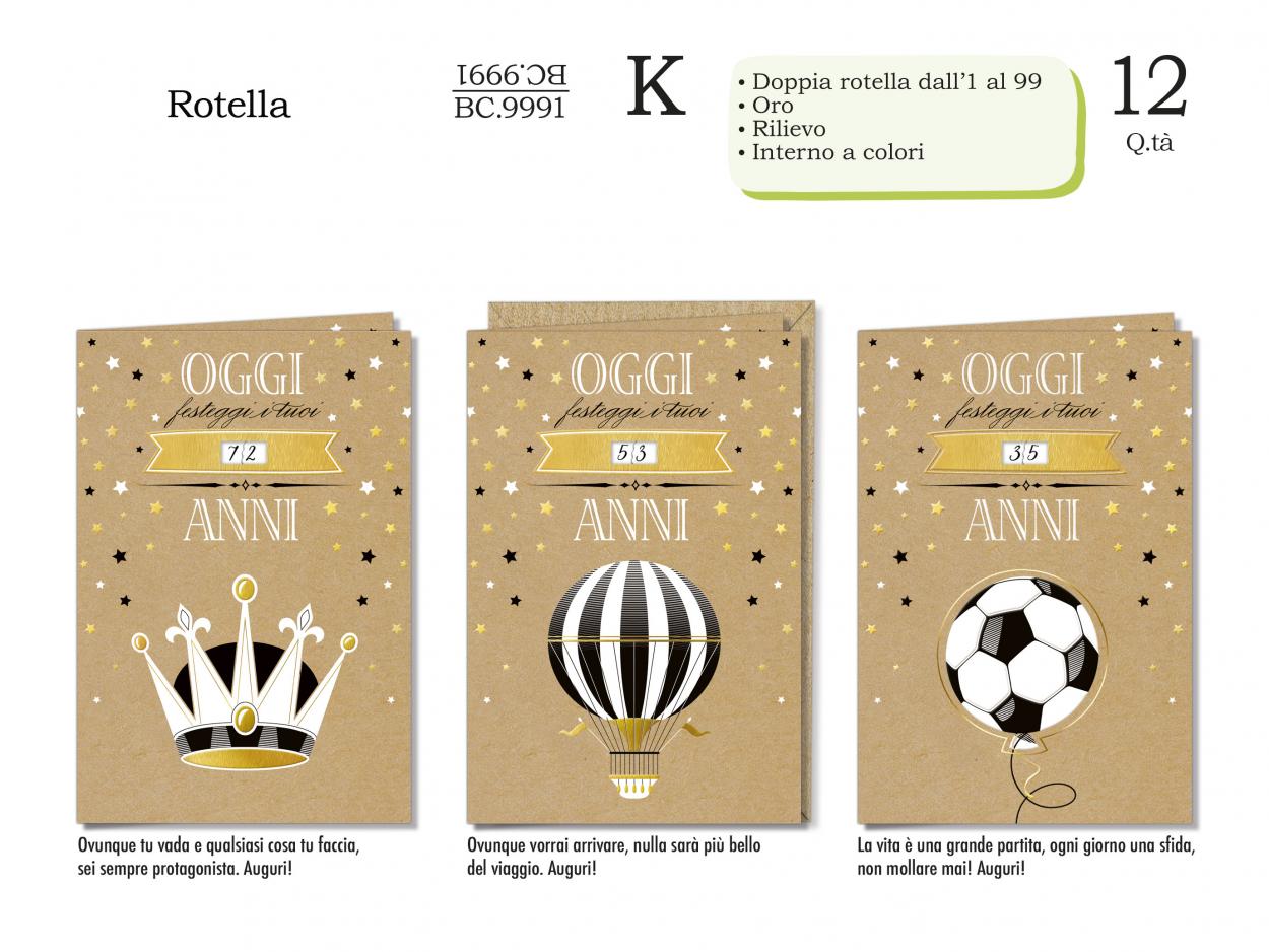 BC9991 BIGLIETTI COMPLEANNO MASCHILE ROTELLA 40631