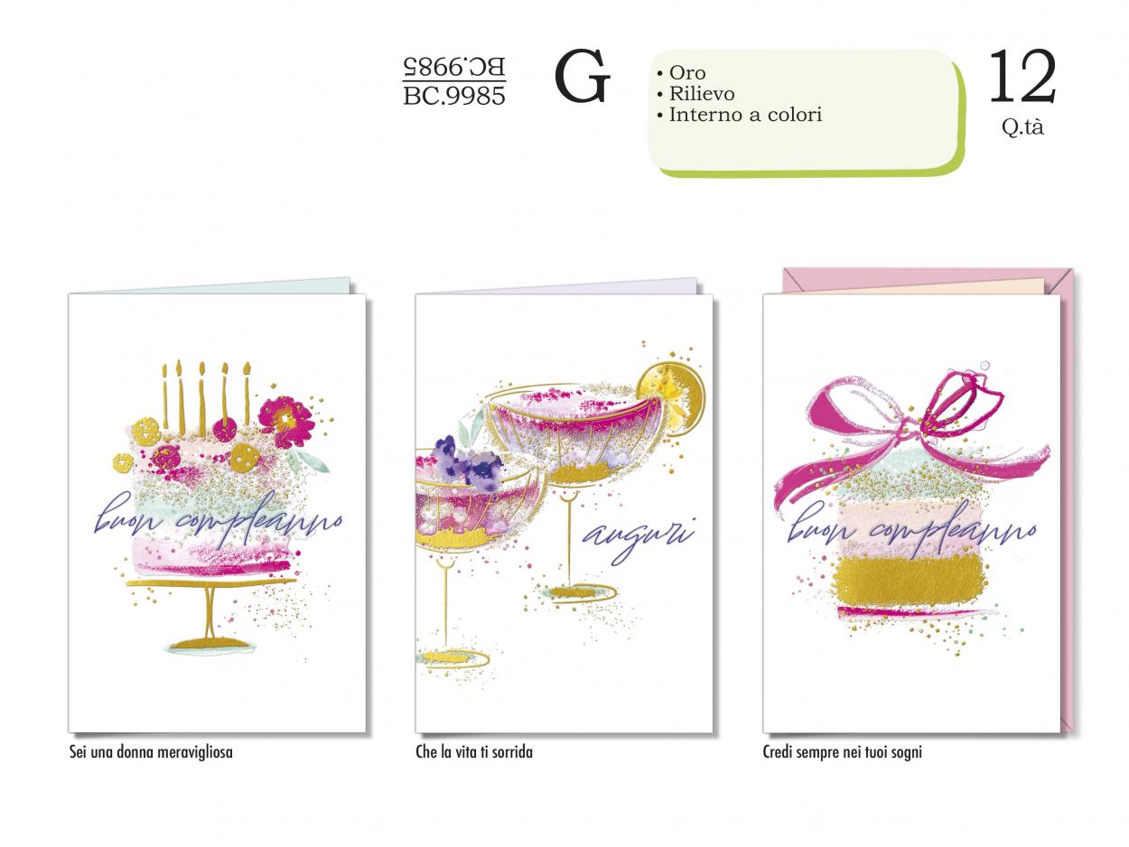 BC9985 BIGLIETTI COMPLEANNO FEMMINILE 40631