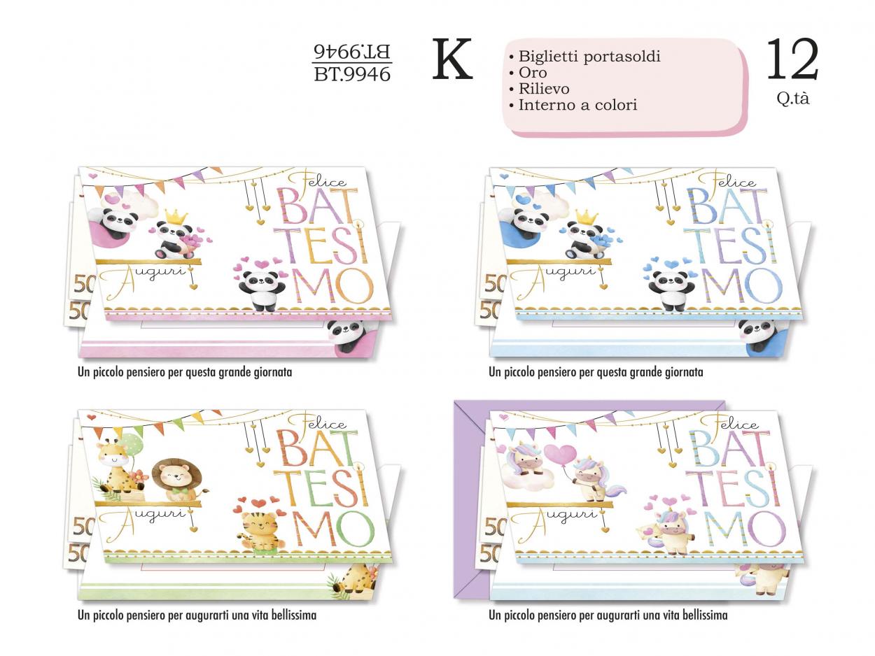 BT9946 PORTASOLDI BATTESIMO 40631