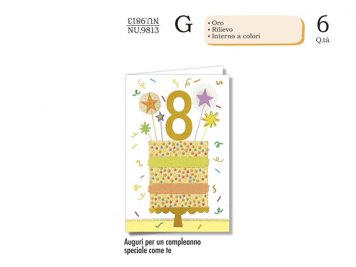 NU9813 BIGLIETTI NUMERI BAMBINI 8 40631
