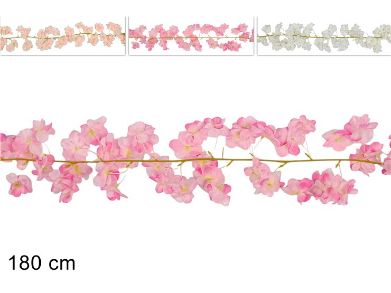 GHIRLANDA 180cm FIORI DI PESCO 677018 40649