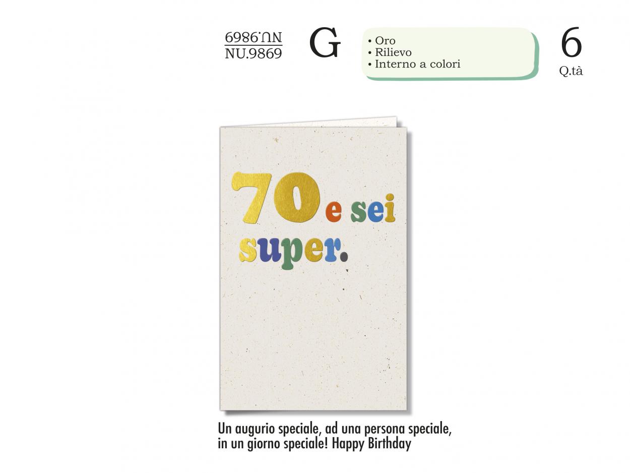 NU9869 BIGLIETTI NUMERI 70 40631