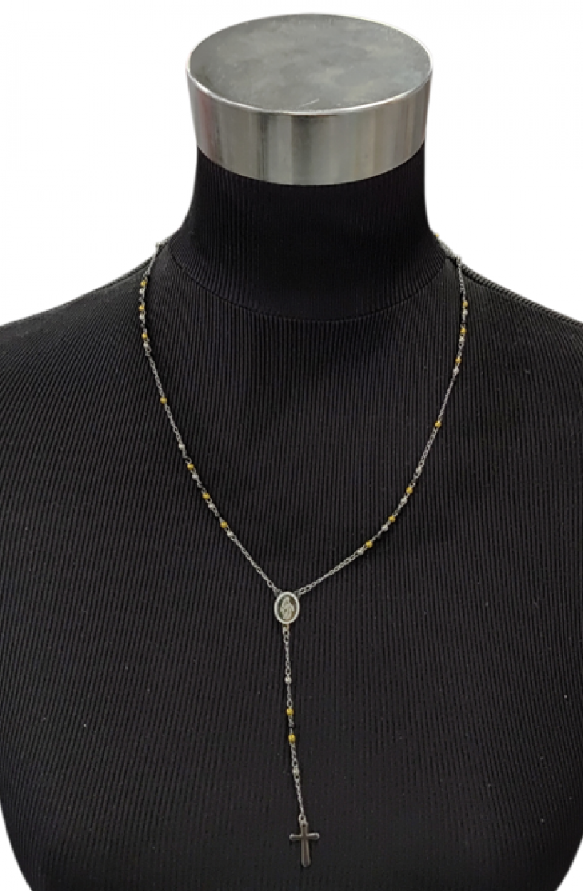 COLLANA 300 ARGENTO/ORO/NERO 40576