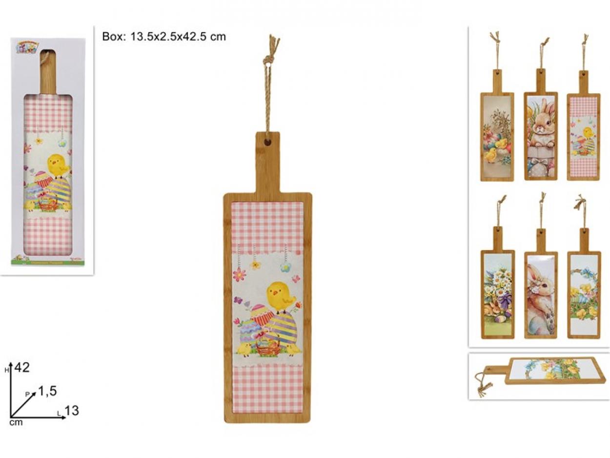 TAGLIERE LEGNO E CERAMICA 42x13cm DECORI PASQUALI 335735 40649