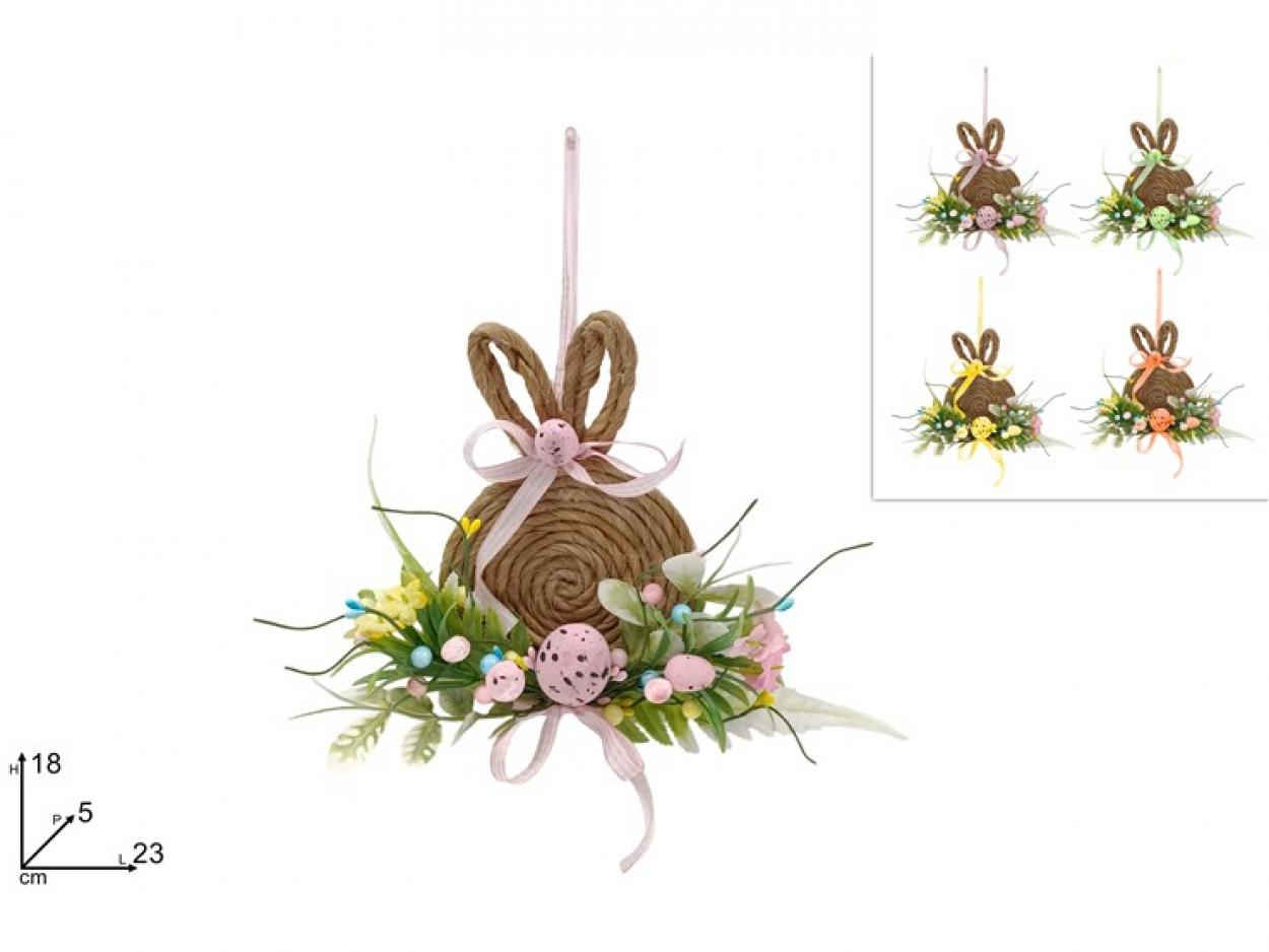 APPENDINO CORDA INTRECCIATA 18cm DECORATO CON UOVA 427409 40649