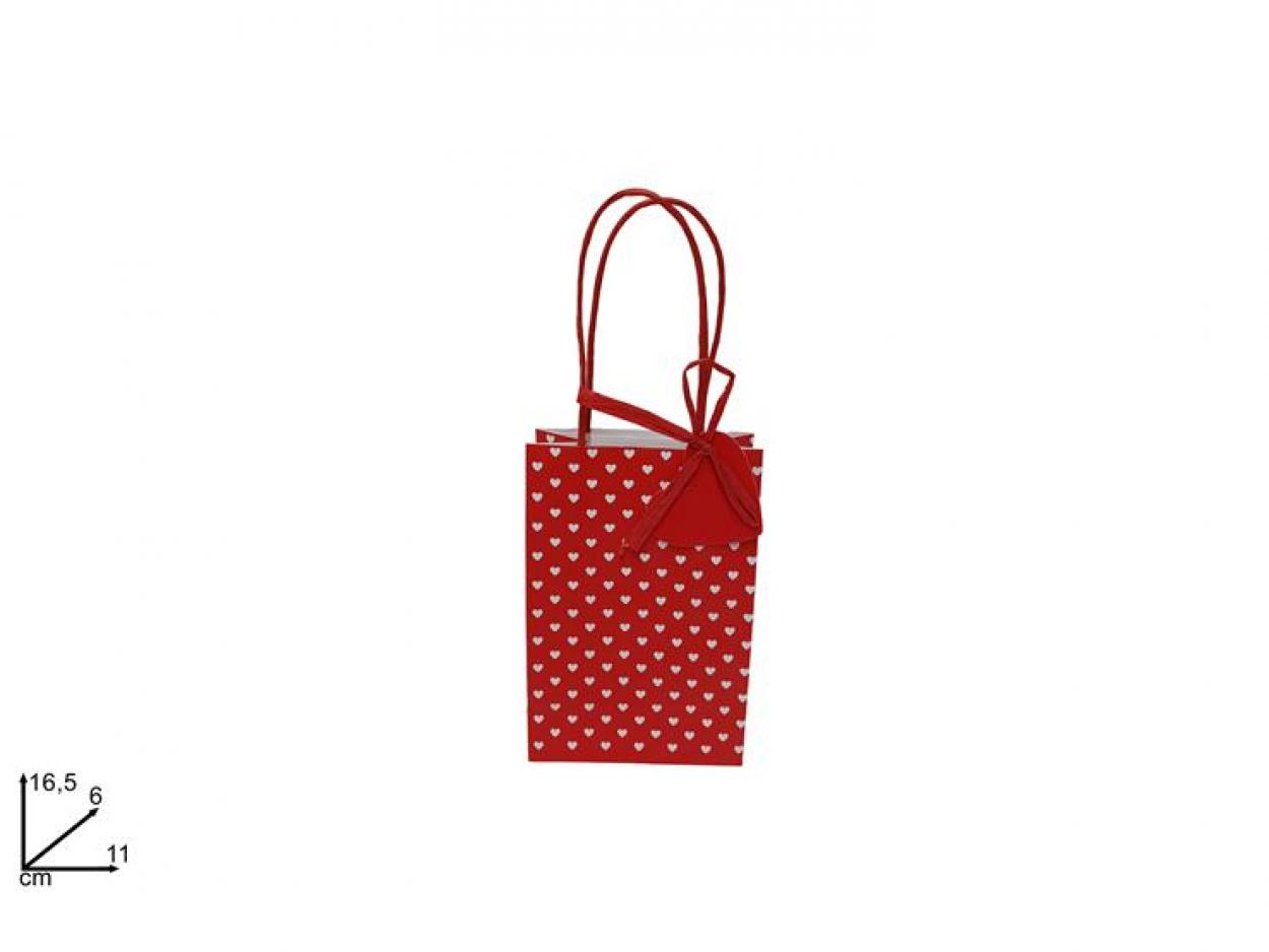 BUSTA REGALO FANTASIA CUORI 16,5x11x6cm 239347 40649