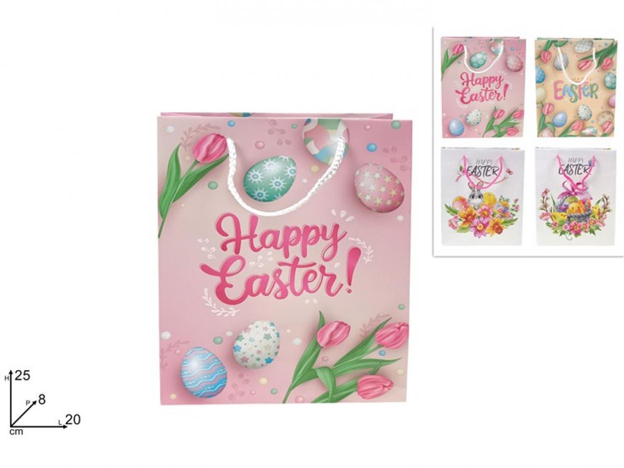BUSTA REGALO SOGGETTI PASQUALI 25x20x8cm 533891 40649