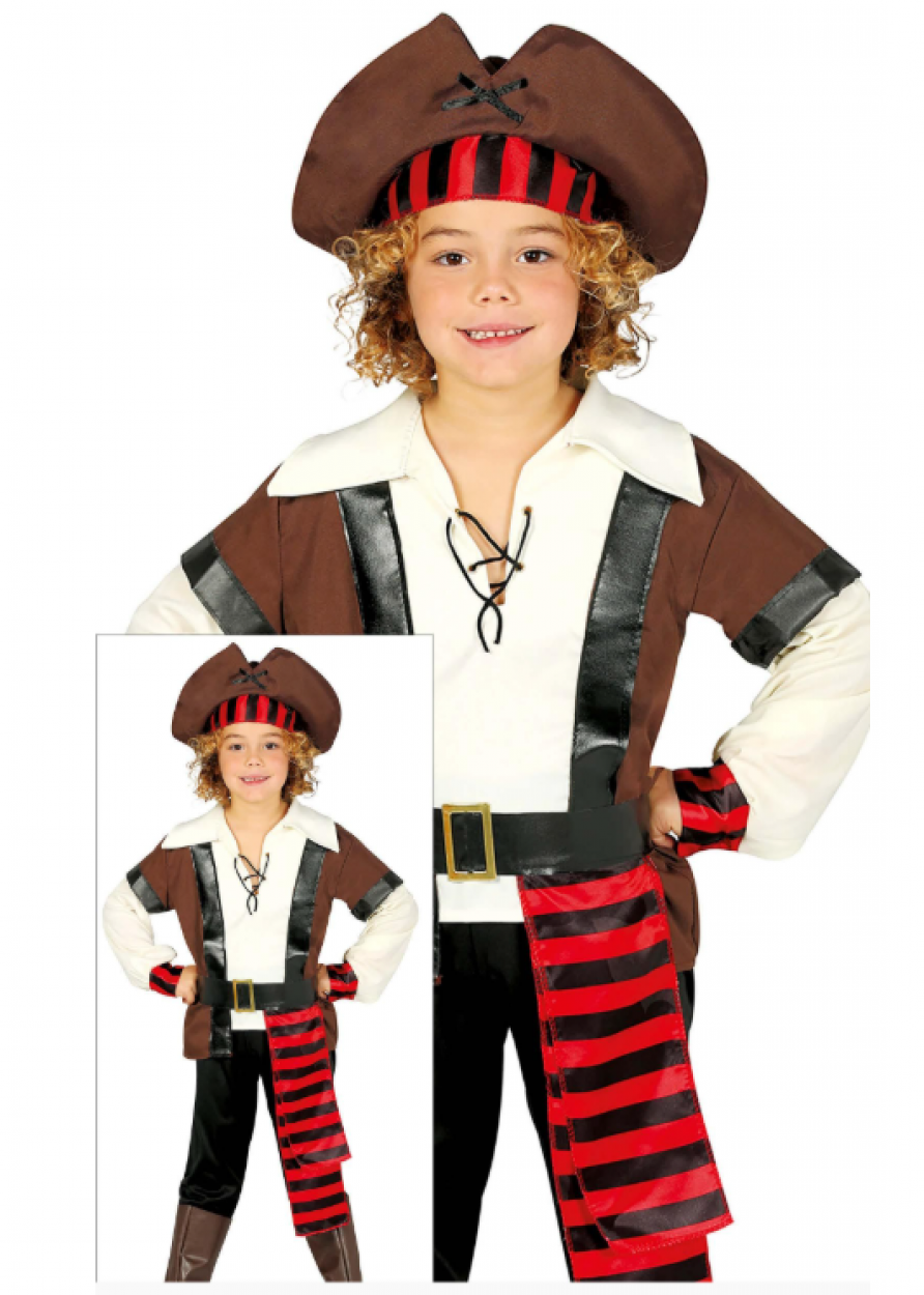 PIRATA DEI SETTE MARI TAGLIA BAMBINI 7-9 ANNI 77901 52833