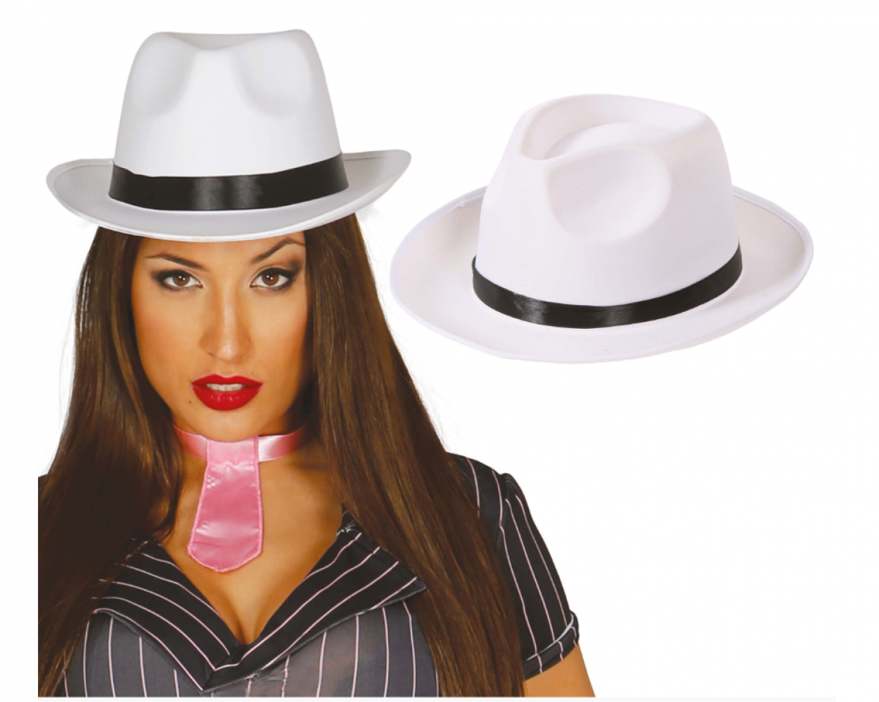 CAPPELLO GANGSTER BIANCO ALTA QUALITA' 13389 52833