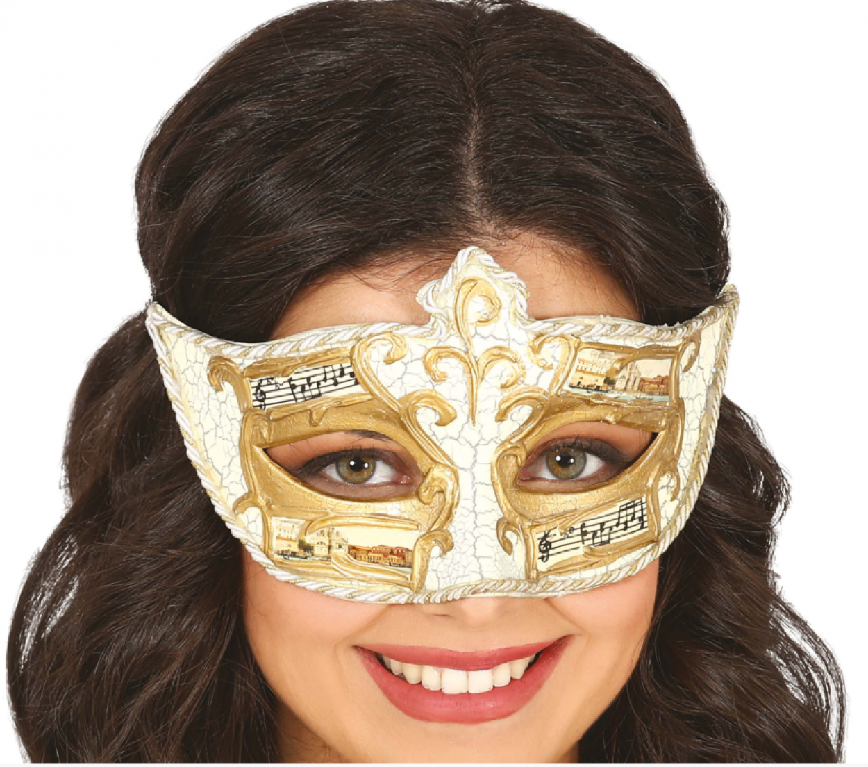 MASCHERINA VENEZIANA CON SPARTITO MUSICALE 12053 52833
