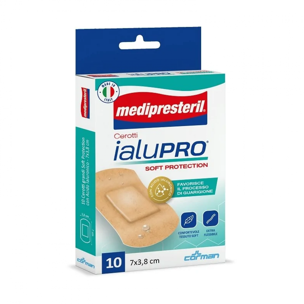 PM306 MEDIPRESTERIL CEROTTI IALUPRO GRANDI 7x3,8cm 10pz 54724