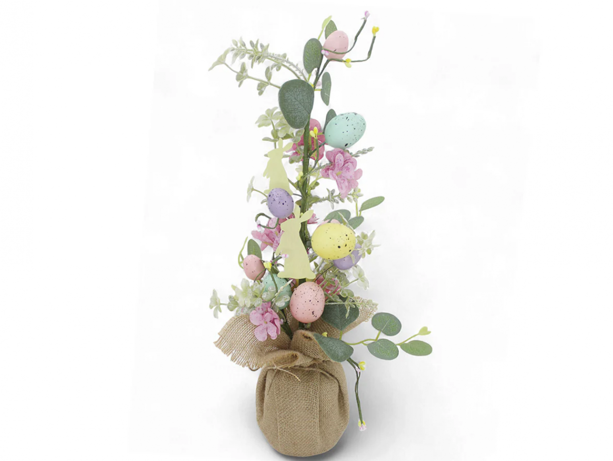 ALBERELLO CON UOVA E BASE JUTA 51cm 162533 52548