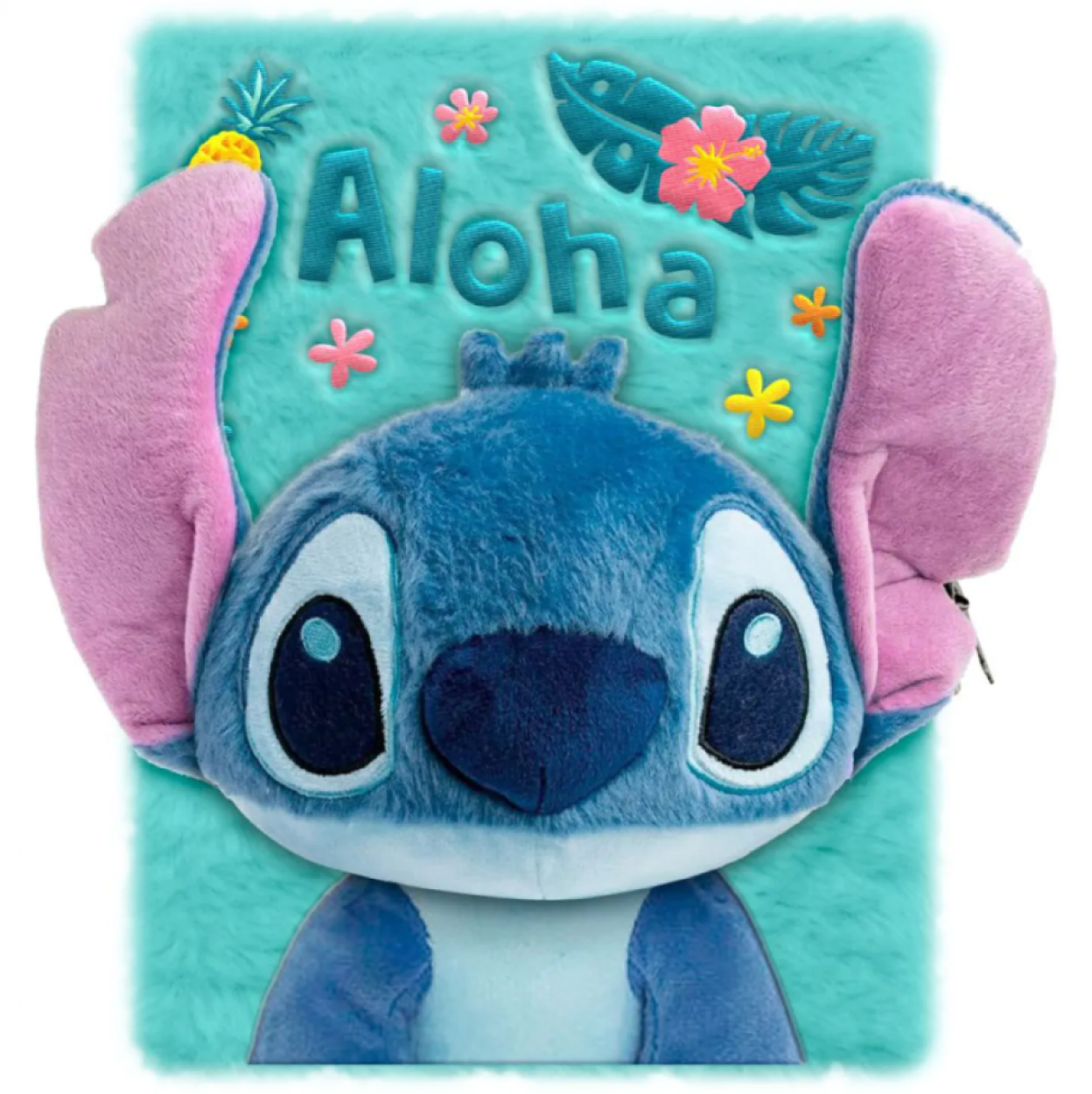 ST00117 DIARIO CON CANDADO A5 PELUCHE 3D STITCH 40809