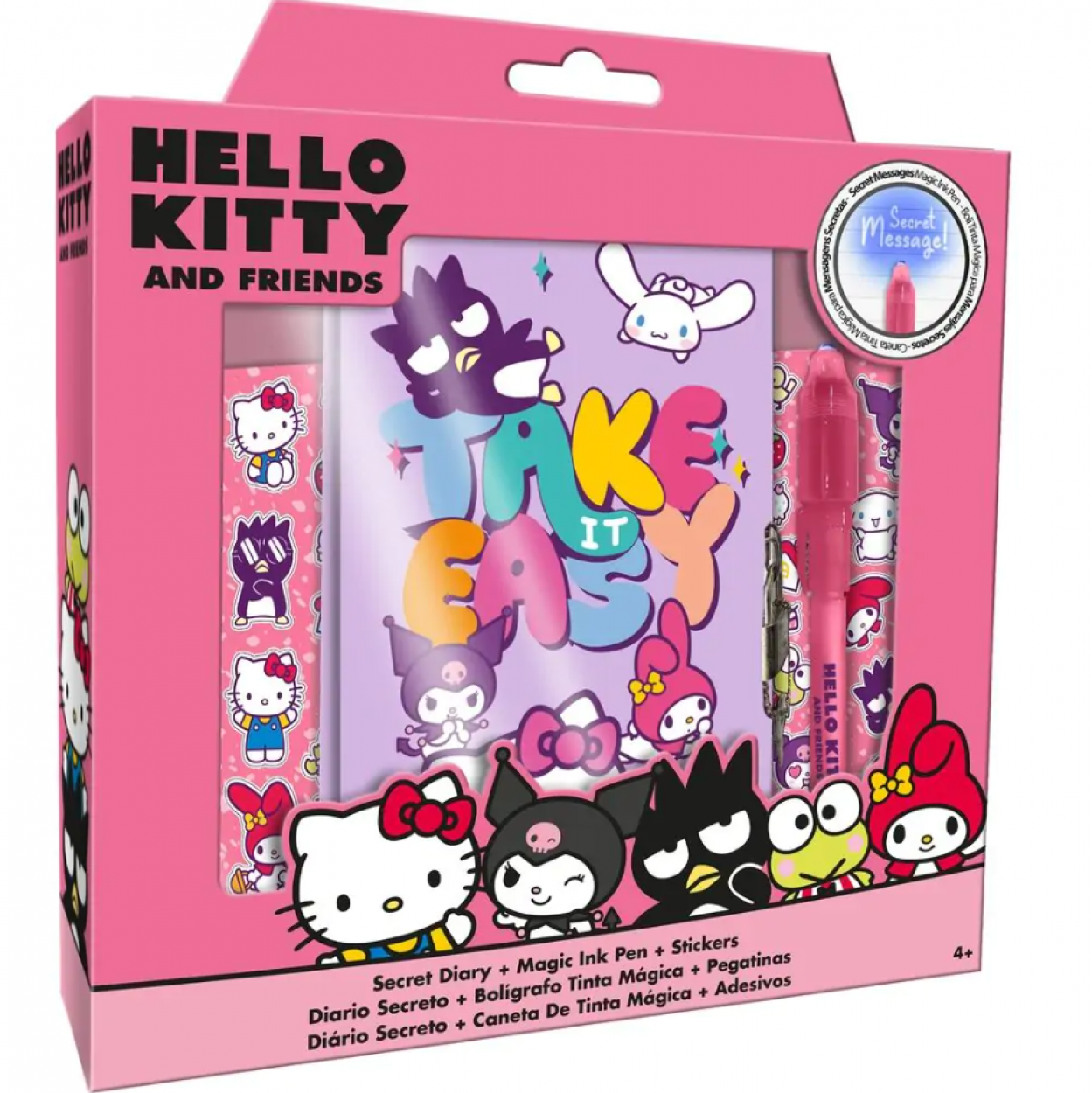 HK50184 DIARIO CON BOLIGRAFO MAGICO HELLO KITTY & FRIENDS 40809