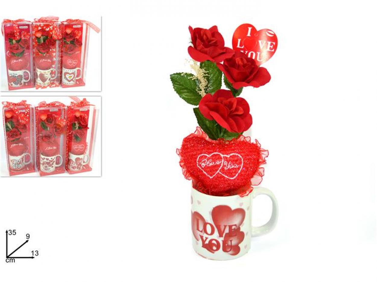 TAZZA CON CUORE E FIORE 053573 40649