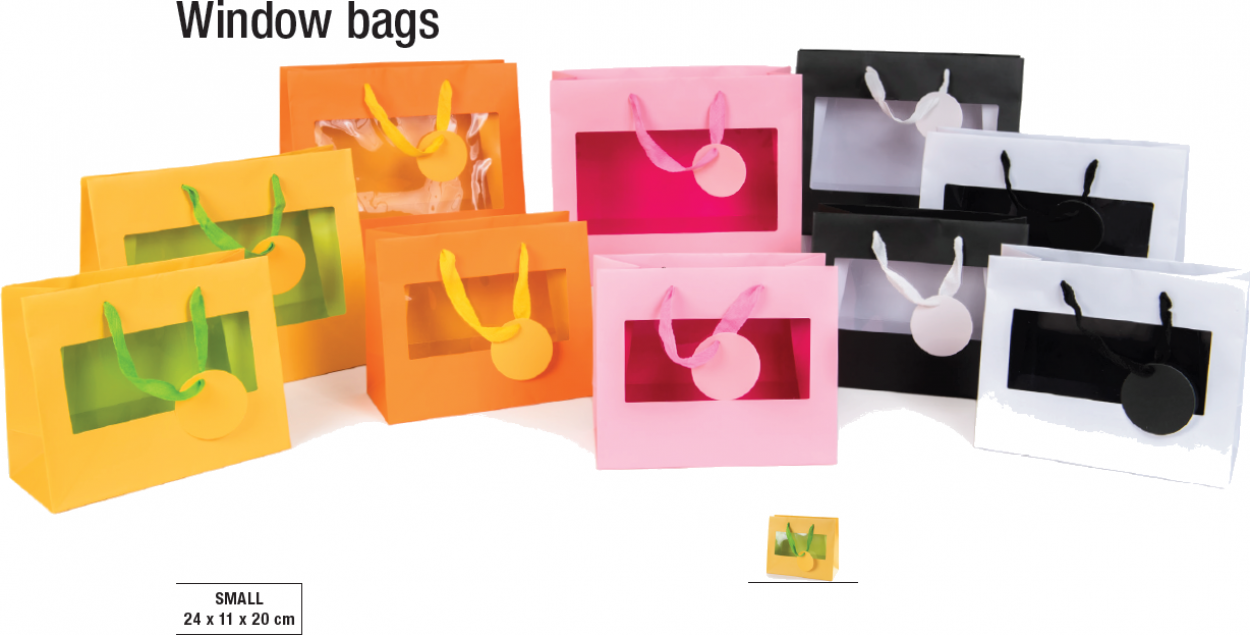 WINDOW BAGS 24x11x20cm YELLOW 22311 41277