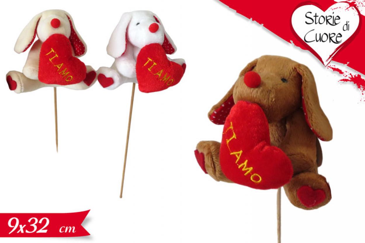 ORSO CON CUORE TI AMO SU STECCO 600796D 40617